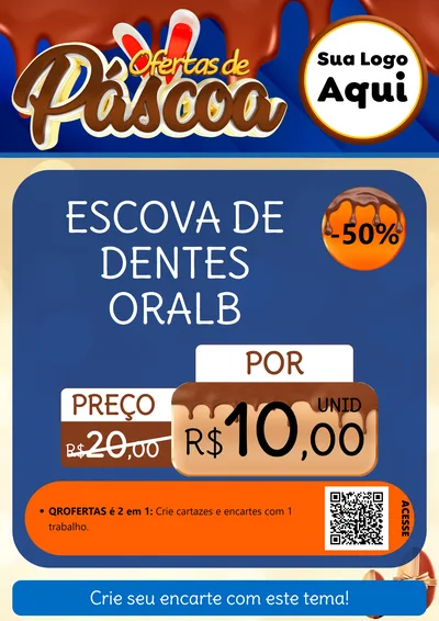 Modelo de Cartaz para Cartaz A4 Vertical com o tema Ofertas de Páscoa para Higiene Pessoal