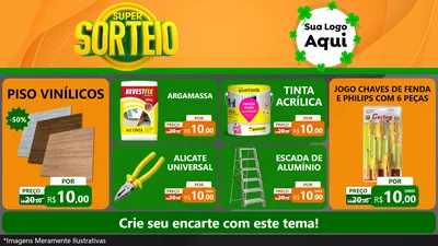 Modelo de TV para TV Horizontal com o tema Super Sorteio para Material para Construção