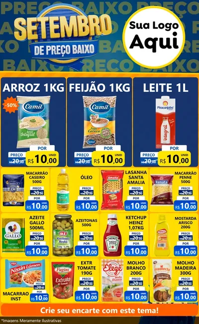 Modelo de Encarte para Encarte Grande com o tema Setembro De Preço Baixo para Supermercado