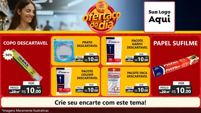 Modelo de TV para TV Horizontal com o tema Ofertaço Do Dia para Embalagens