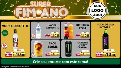 Modelo de TV para TV Horizontal com o tema Super Fim de Ano para Distribuidora de bebidas