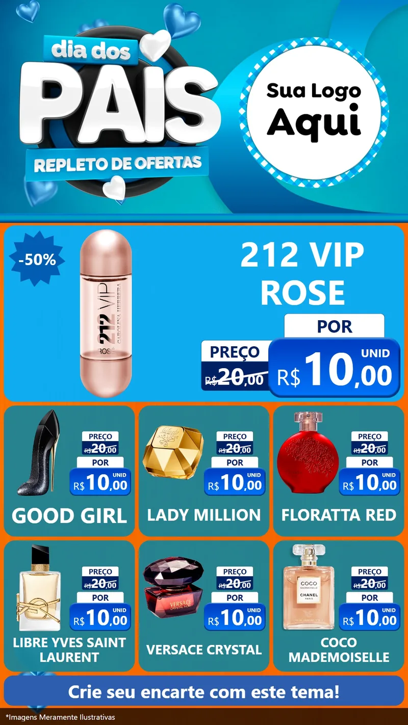 Modelo de Rede Social para Stories com o tema Dia Dos Pais Repleto de Ofertas para Perfumes