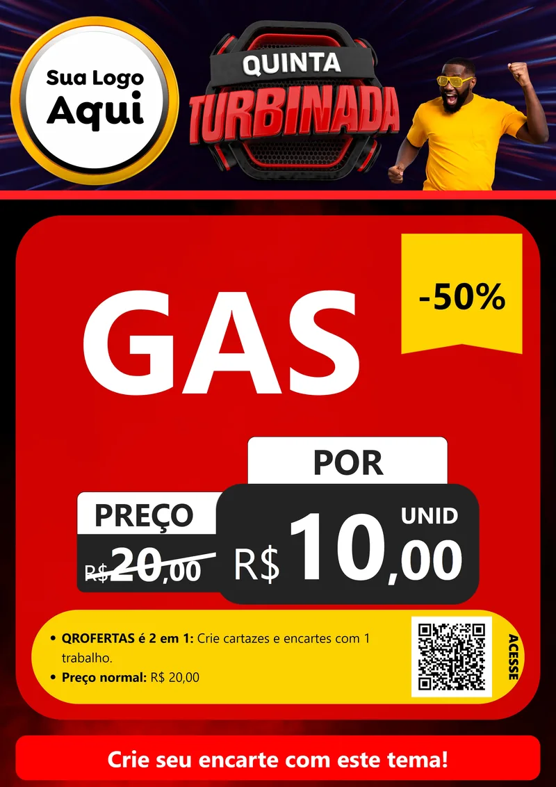 Modelo de Cartaz para Cartaz A4 Vertical com o tema Quinta Turbinada para Água e gás