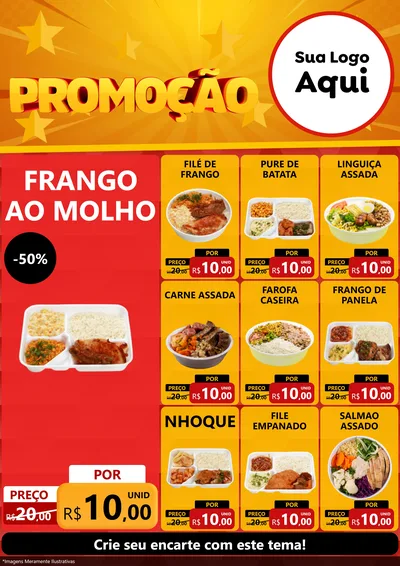 Modelo de Encarte para Encarte A4 Vertical com o tema Promoção para Restaurante