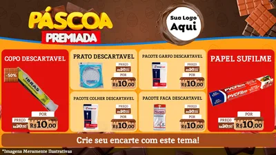 Modelo de TV para TV Horizontal com o tema Páscoa Premiada para Embalagens