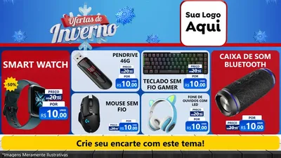 Modelo de TV para TV Horizontal com o tema Ofertas de Inverno para Informática