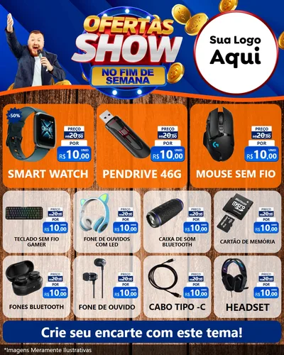 Modelo de Rede Social para Feed Instagram com o tema Ofertas Show No Fim De Semana para Informática