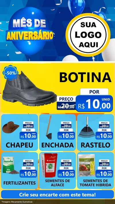 Modelo de Rede Social para Stories com o tema Mês de Aniversário para Agropecuária