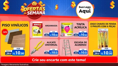 Modelo de TV para TV Horizontal com o tema Ofertas Da Semana para Material para Construção