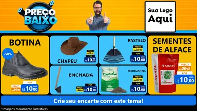 Modelo de TV para TV Horizontal com o tema Preço Baixo para Agropecuária