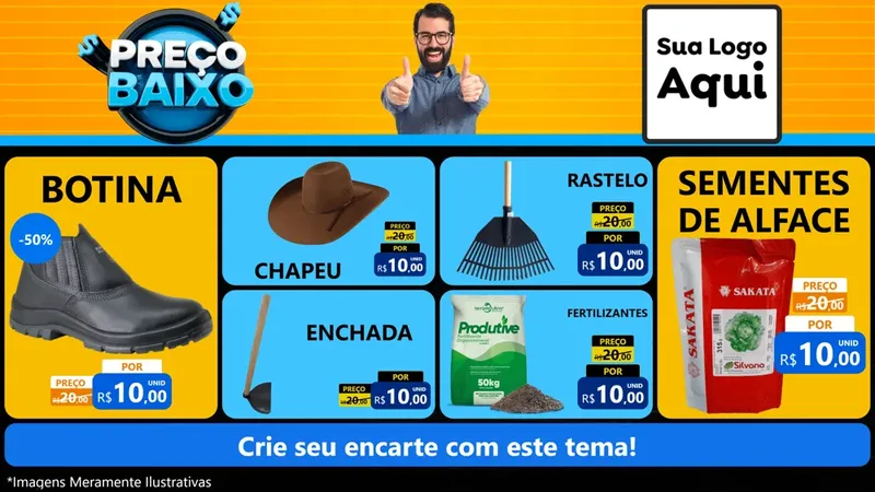 Modelo de TV para TV Horizontal com o tema Preço Baixo para Agropecuária