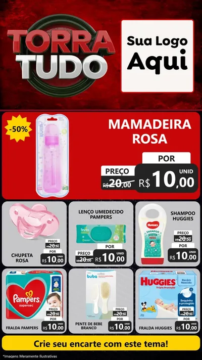 Modelo de Rede Social para Stories com o tema Torra Tudo para Bebês
