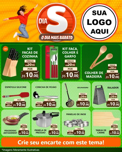 Modelo de Rede Social para Feed Instagram com o tema Dia S - O Dia Mais Barato para Utilidades Domésticas