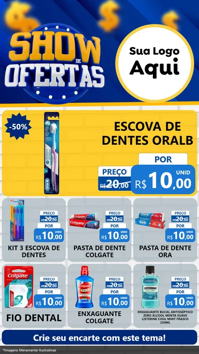 Modelo de Rede Social para Stories com o tema Show de Ofertas para Higiene Pessoal