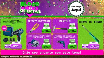 Modelo de TV para TV Horizontal com o tema Bloco de Ofertas para Maquinas e Ferramentas