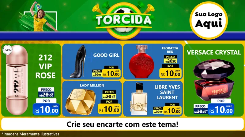 Modelo de TV para TV Horizontal com o tema Torcida para Perfumes