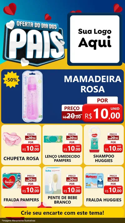 Modelo de Rede Social para Stories com o tema Oferta Do Dia Dos Pais para Bebês