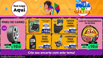Modelo de TV para TV Horizontal com o tema Folia de Ofertas para Auto peças