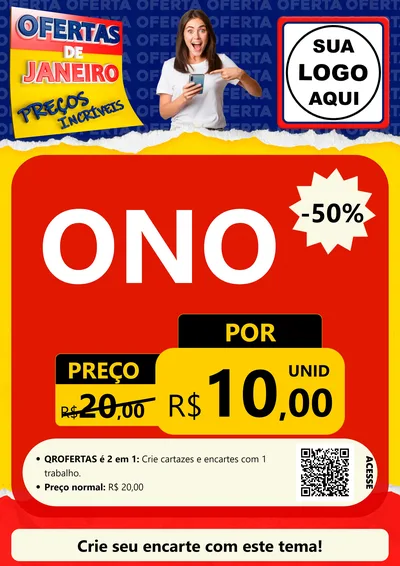 Modelo de Cartaz para Cartaz A4 Vertical com o tema Ofertas de Janeiro - Preços Incríveis para Óticas