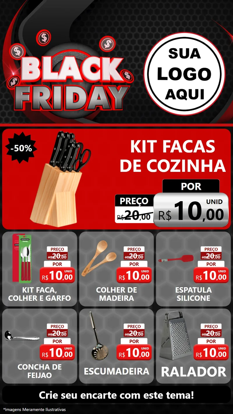 Modelo de Rede Social para Stories com o tema Black Friday para Utilidades Domésticas