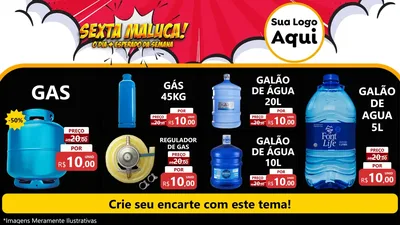 Modelo de TV para TV Horizontal com o tema Sexta Maluca! para Água e gás