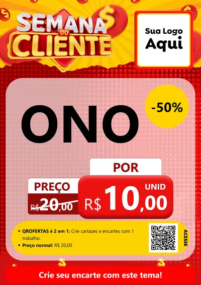 Modelo de Cartaz para Cartaz A4 Vertical com o tema Semana do Cliente para Óticas