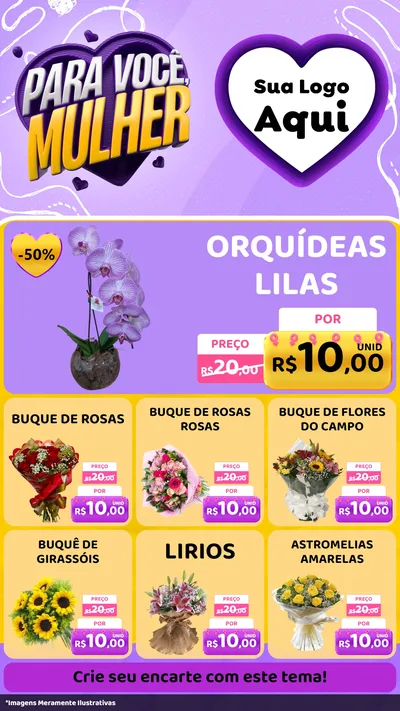 Modelo de Rede Social para Stories com o tema Para Você, Mulher para Floricultura e jardim