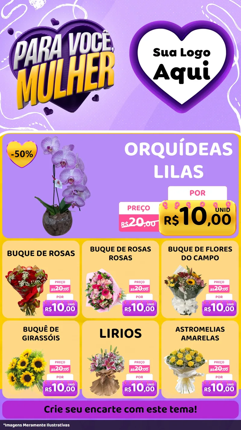 Modelo de Rede Social para Stories com o tema Para Você, Mulher para Floricultura e jardim