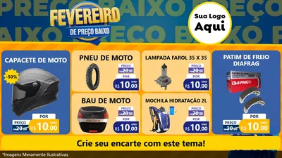Modelo de TV para TV Horizontal com o tema Fevereiro de Preço Baixo para Moto peças