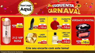 Modelo de TV para TV Horizontal com o tema Esquenta Carnaval para Perfumes