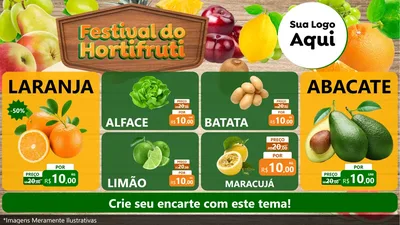 Modelo de TV para TV Horizontal com o tema Festival do Hortifruti para Hortifrúti