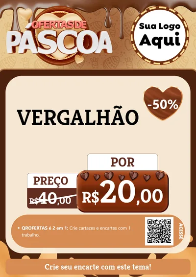 Modelo de Cartaz para Cartaz A4 Vertical com o tema Ofertas de Páscoa para Ferragens