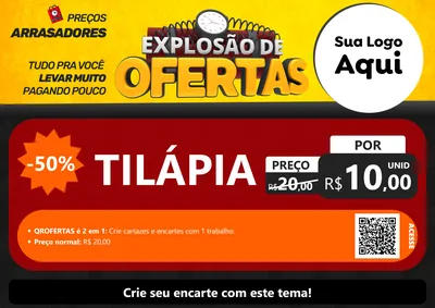 Modelo de Cartaz para Cartaz A4 Horizontal