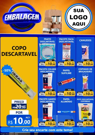 Modelo de Encarte para Encarte A4 Vertical com o tema Embalagem para Embalagens