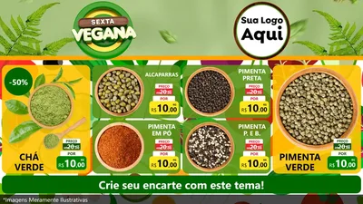 Modelo de TV para TV Horizontal com o tema Sexta Vegana para Produtos Naturais