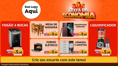 Modelo de TV para TV Horizontal com o tema Sexta da Economia para Móveis e Eletro
