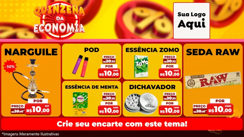 Modelo de TV para TV Horizontal com o tema Quinzena Da Economia para Tabacaria