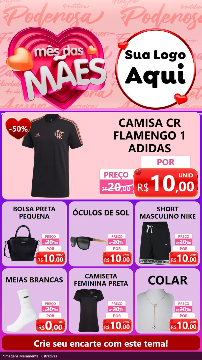 Modelo de Rede Social para Stories com o tema Mês Das Mães para Roupas e acessórios