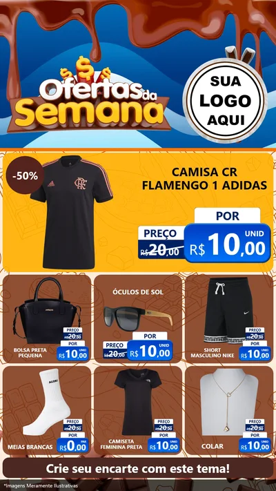 Modelo de Rede Social para Stories com o tema Ofertas da Semana - Páscoa para Roupas e acessórios