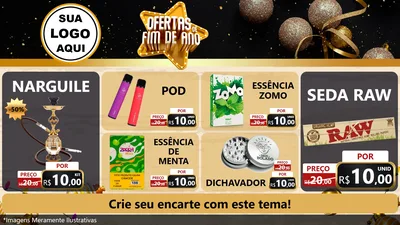Modelo de TV para TV Horizontal com o tema Ofertas de Fim de Ano para Tabacaria