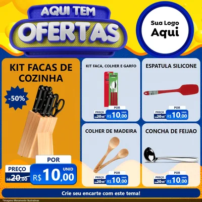 Modelo de Rede Social para Feed Facebook com o tema Aqui Tem Ofertas para Utilidades Domésticas