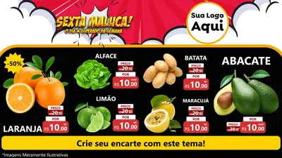 Modelo de TV para TV Horizontal com o tema Sexta Maluca! para Hortifrúti