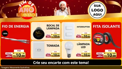 Modelo de TV para TV Horizontal com o tema Fim de Ano Premiado para Materiais Elétricos