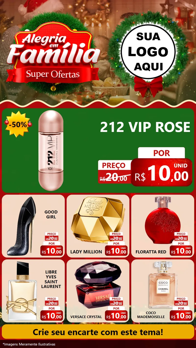 Modelo de Rede Social para Stories com o tema Alegria Em Família - Super Ofertas para Perfumes