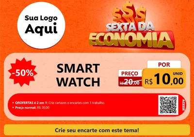 Modelo de Cartaz para Cartaz A4 Horizontal com o tema Sexta da Economia para Informática