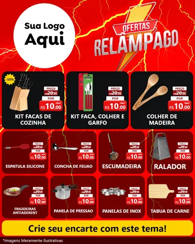 Modelo de Rede Social para Feed Instagram com o tema Ofertas Relâmpago para Utilidades Domésticas