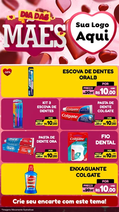 Modelo de TV para TV Vertical com o tema Dia Das Mães para Higiene Pessoal