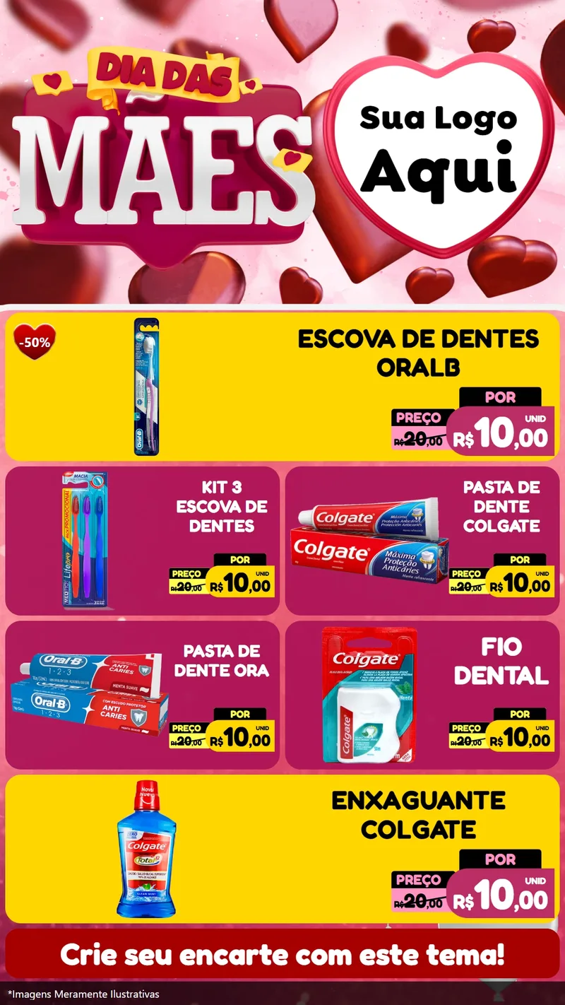 Modelo de TV para TV Vertical com o tema Dia Das Mães para Higiene Pessoal