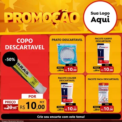 Modelo de Rede Social para Feed Facebook com o tema Promoção para Embalagens