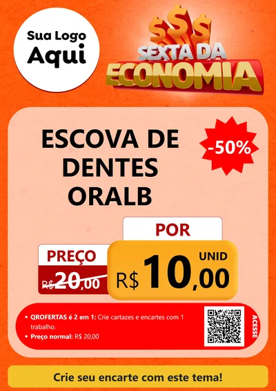 Modelo de Cartaz para Cartaz A4 Vertical com o tema Sexta da Economia para Higiene Pessoal